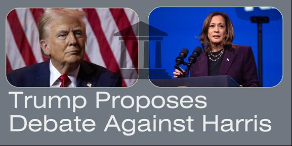 Trump Offers to Face Off Against Harris