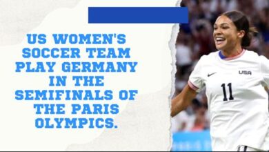 US Women's Soccer team play against Germany